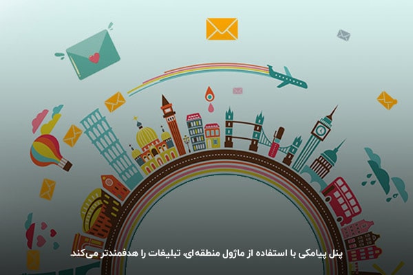 ماژول منطقه‌ای، مناسب برای تبلیغات هدفمند در محدوده جغرافیایی مشخص.
