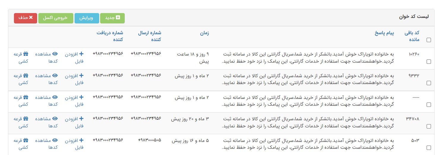کدخوان پیامکی
