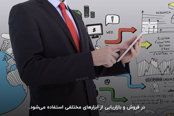 استفاده از روش‌ها و ابزارهای مختلف یکی از تفاوت‌های بازاریابی و فروش